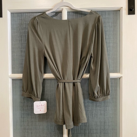 Isabel Maternity Olive Green Shirt -Medium - Picture 4 of 6